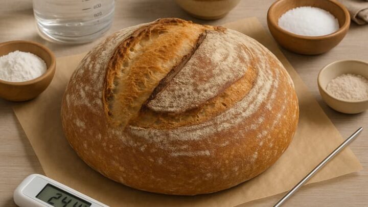Chleb pszenny na zimnym zaczynie (pâte fermentée) – plan 24-godzinny dla domowego piekarnika